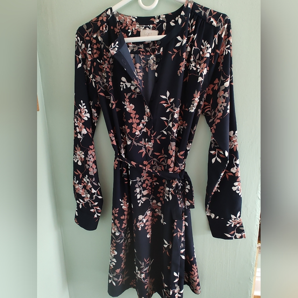 Anne Taylor Loft Dress Floral Small